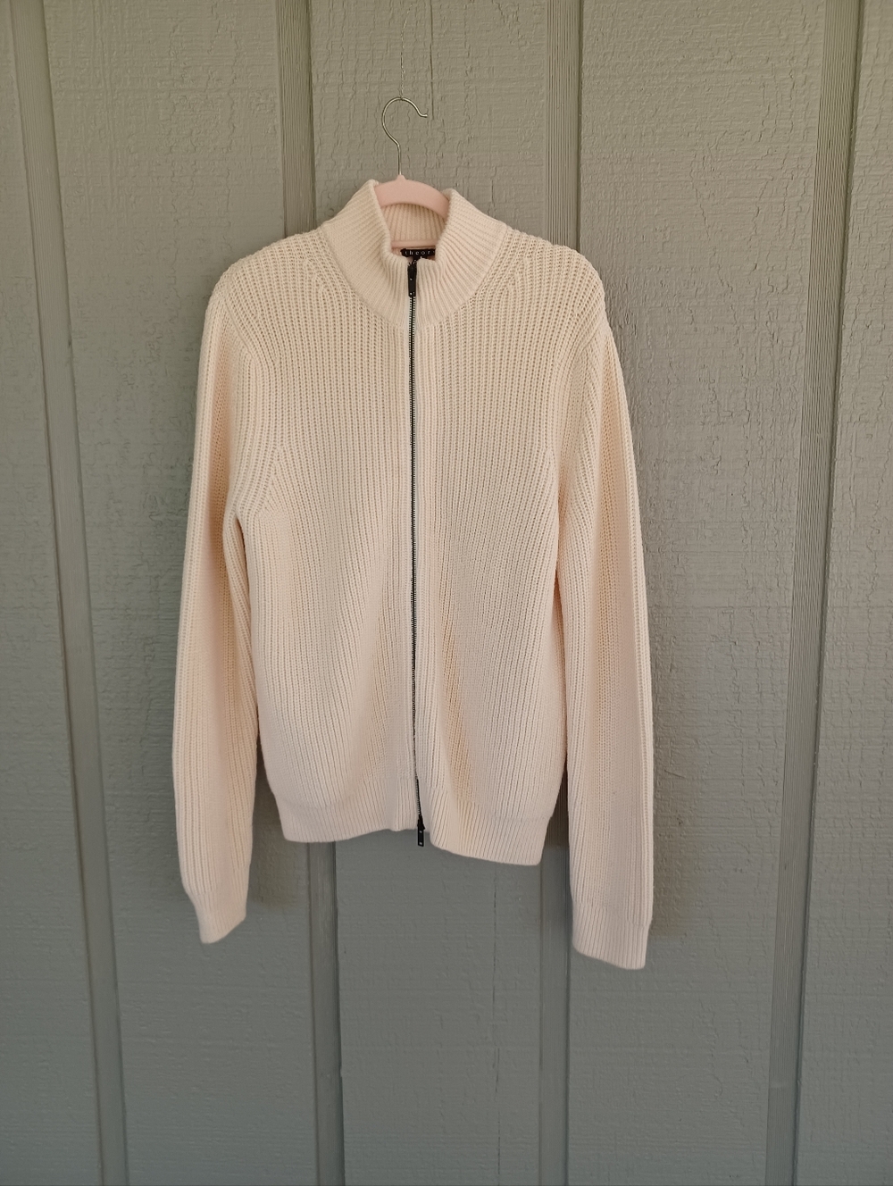 Theory Riland Sweater Cardigan Size M Men Full Zip Wool Alpaca Long Sleeve